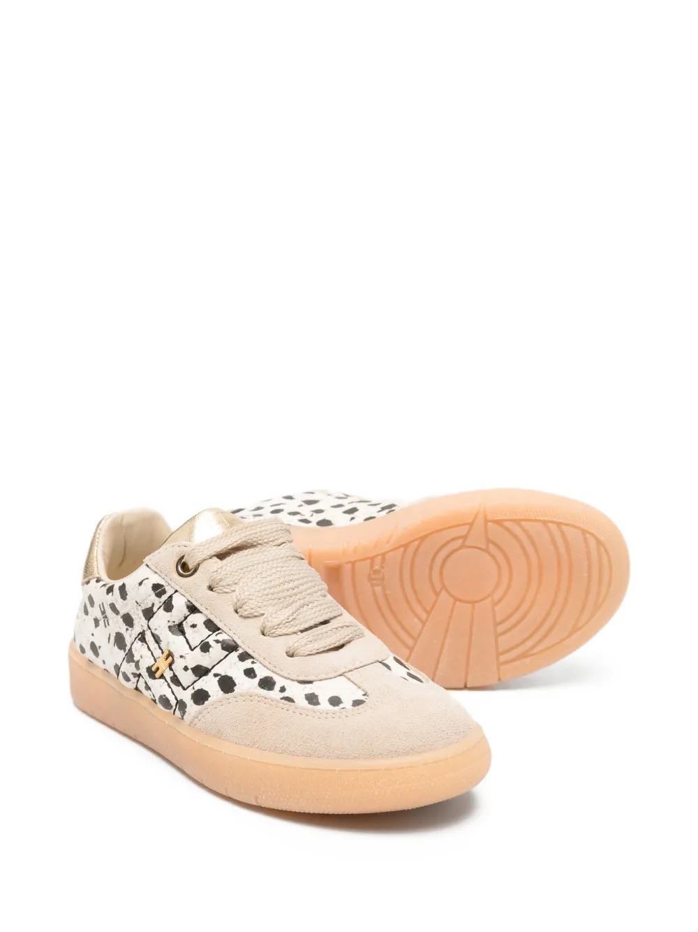  Elisabetta Franchi La Mia Bambina Dalmatian-pattern Sneakers - Neutrals 