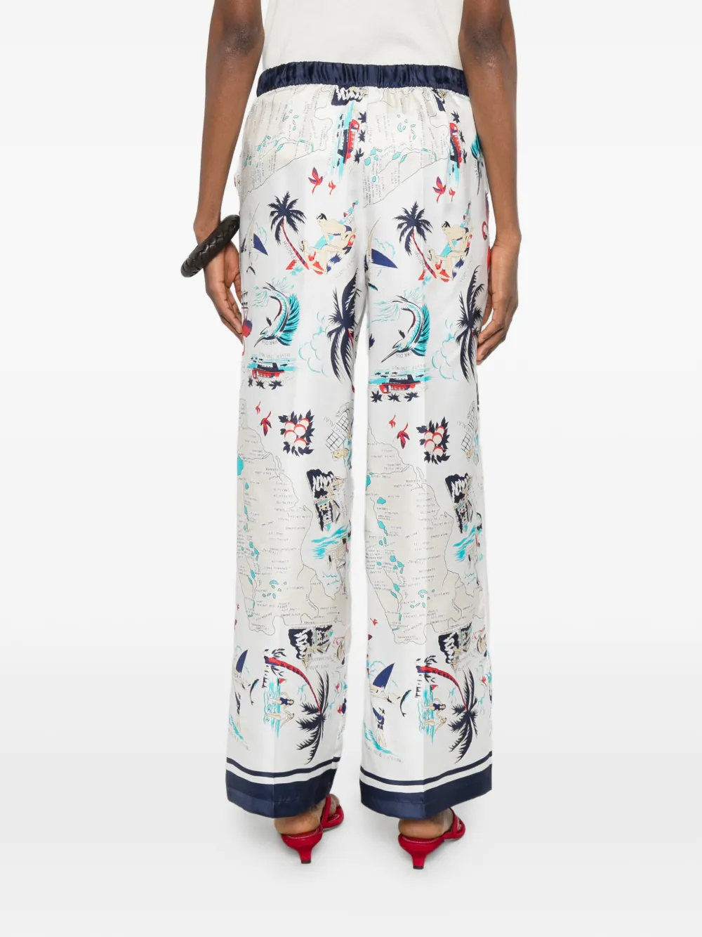 Scard Map-Print Trousers