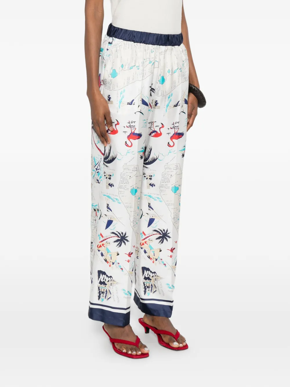 Scard Map-Print Trousers