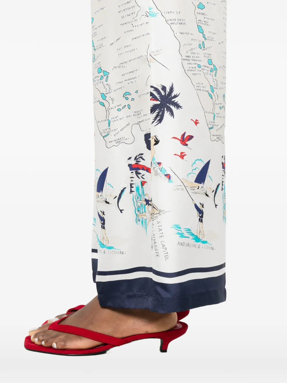 Scard Map-Print Trousers