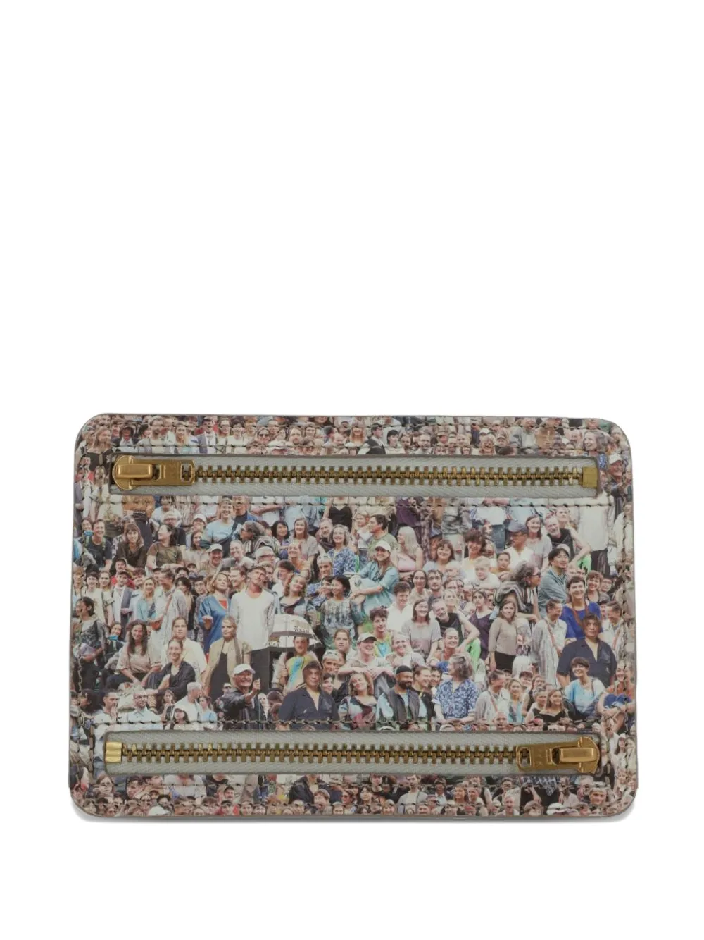Bless small faces-print clutch bag - Toni neutri