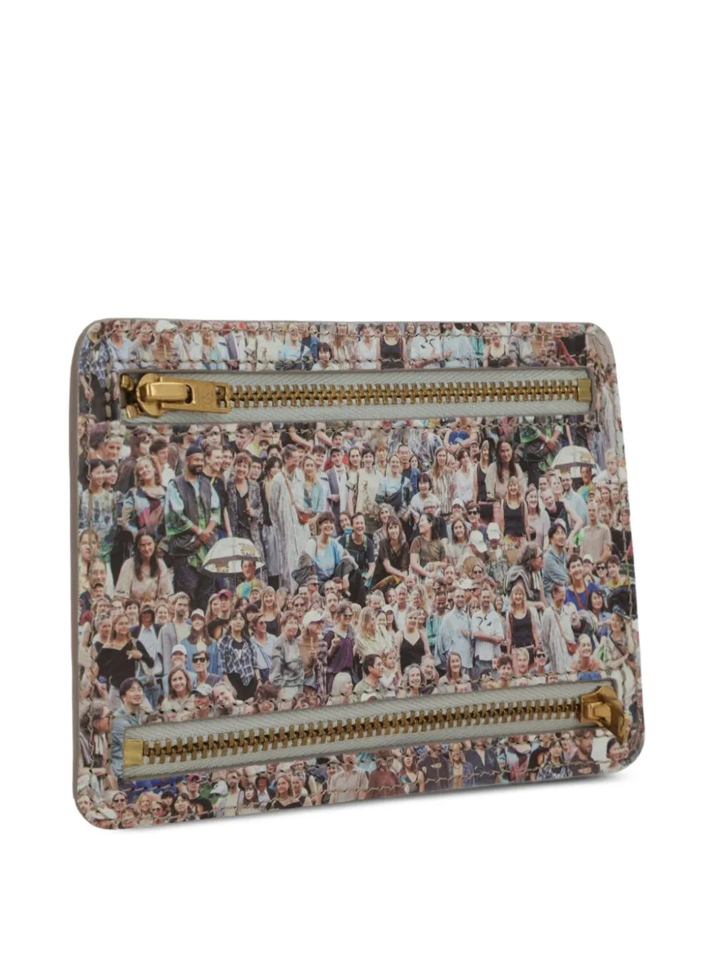  Bless Small Faces-print Clutch Bag - Neutrals 