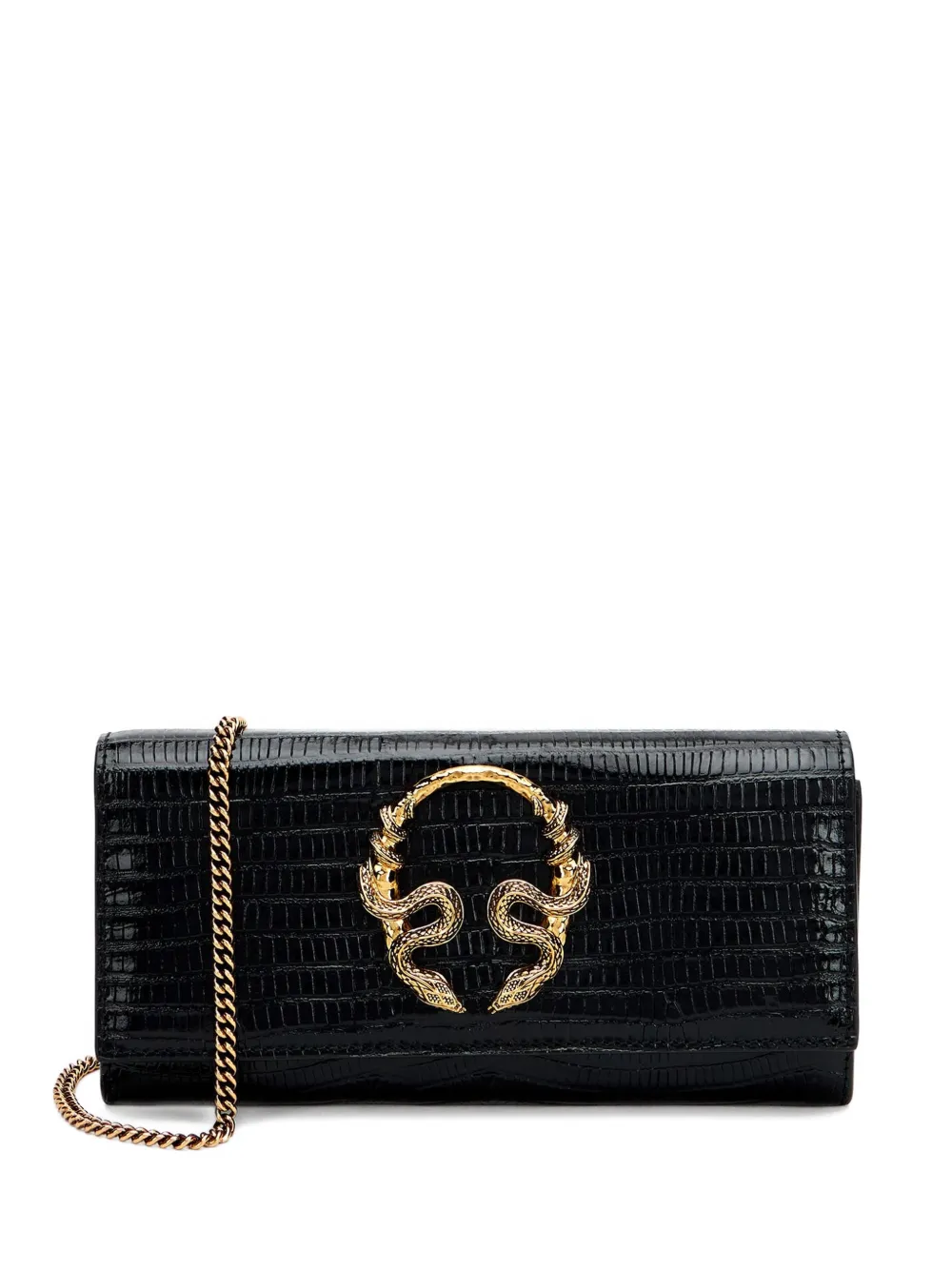Roberto Cavalli Serpentine chain wallet - Nero