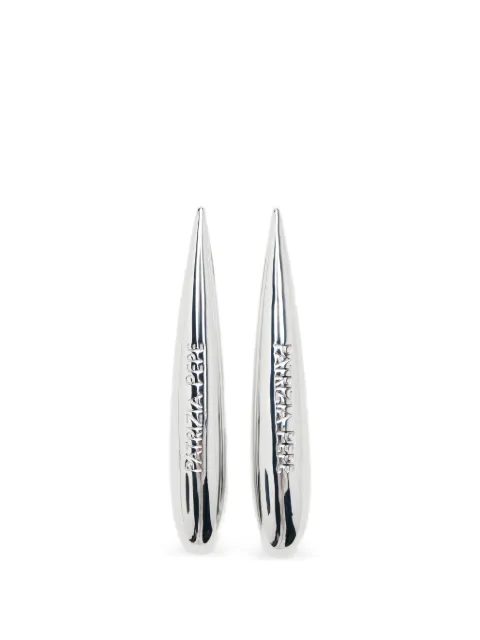 Patrizia Pepe logo-engraved drop earrings