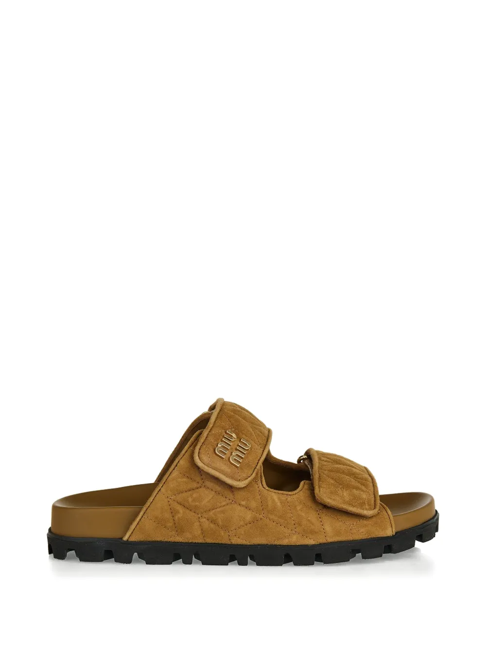 Miu suede double-band sandals Bruin