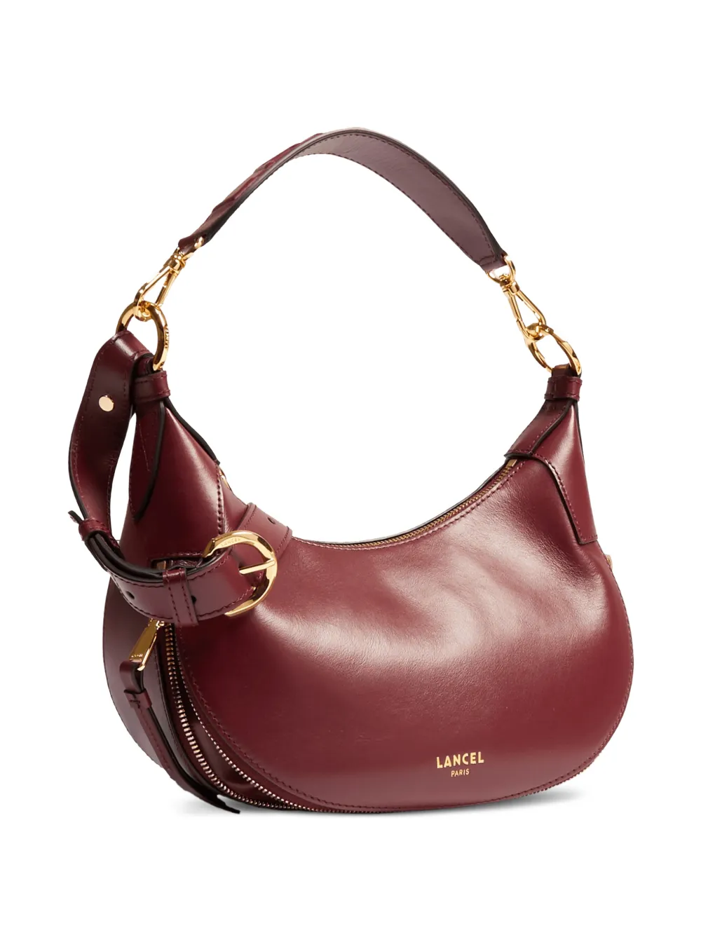  Lancel Logo Zipped Shoulder Bag - Red 