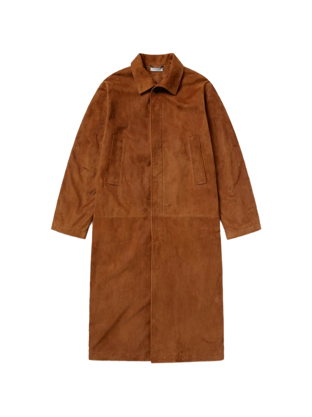 1989 STUDIO ribbed leather coat - Marrone
