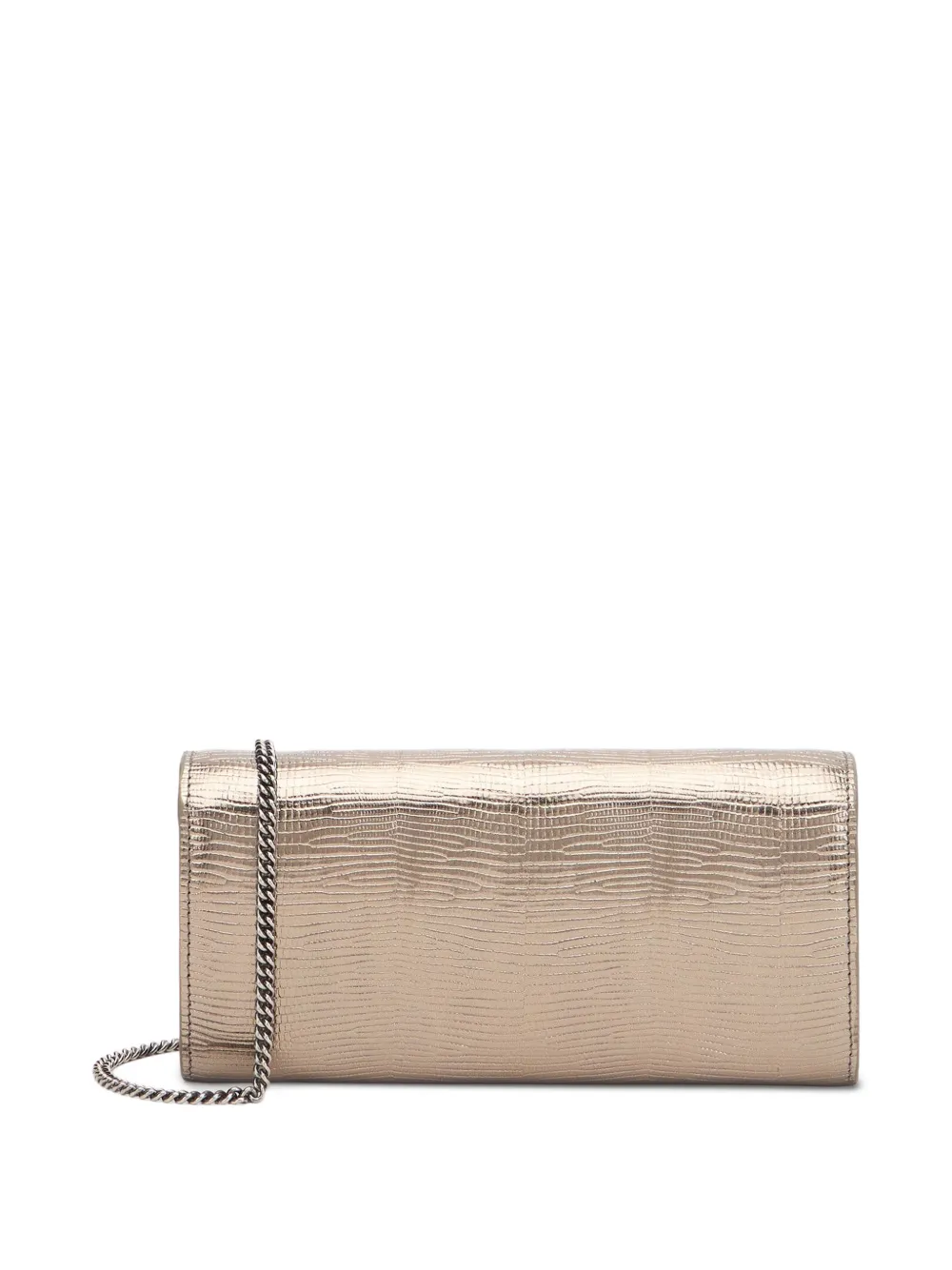  Roberto Cavalli Metallic Reptile-effect Wallet - Neutrals 