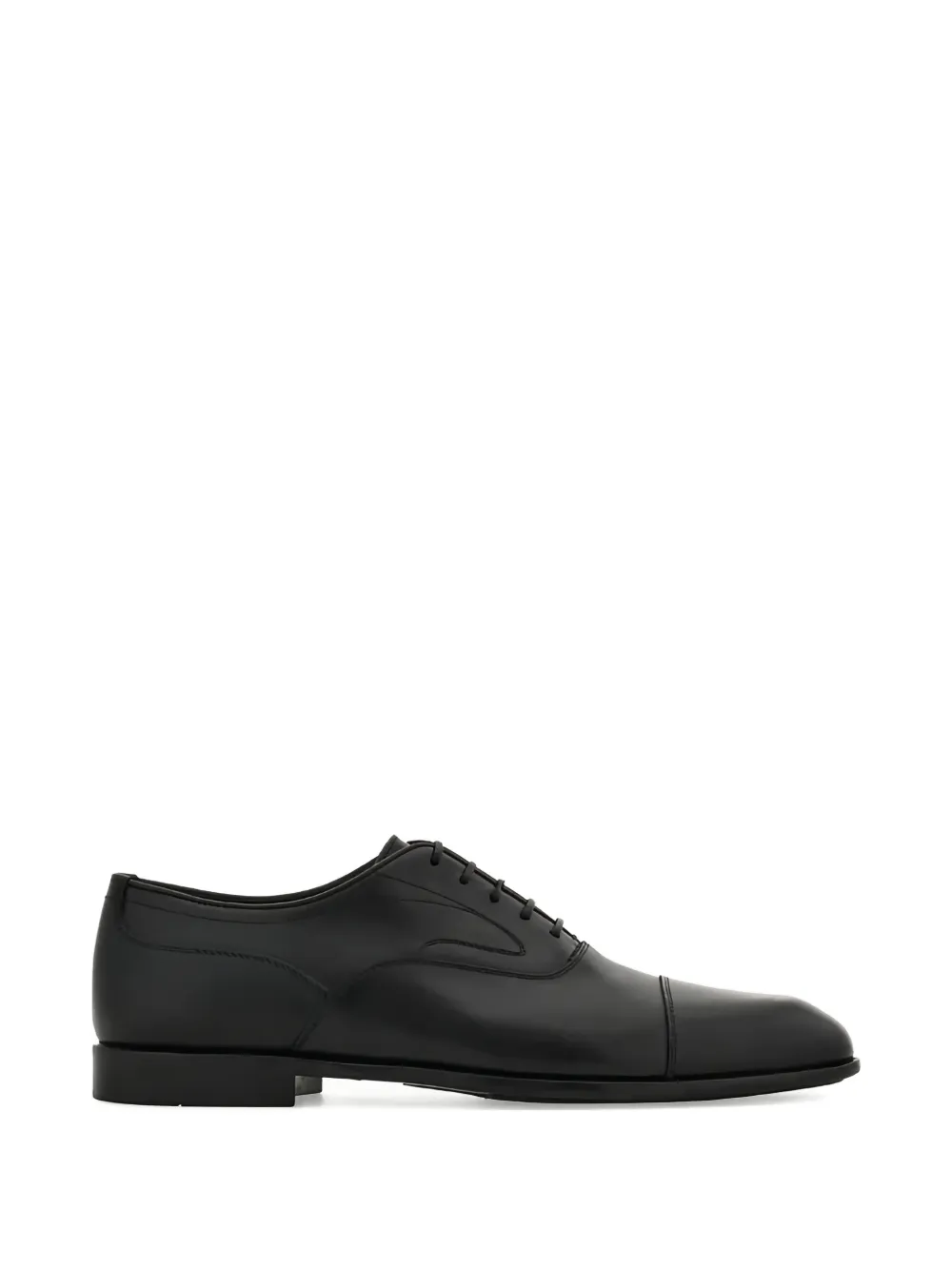 Ferragamo cap-toe lace-up oxford shoes Zwart