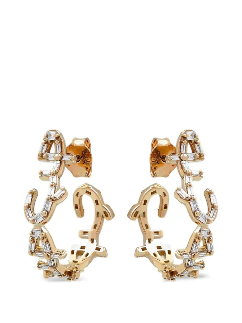 Bil Arabi Love diamond hoop earrings