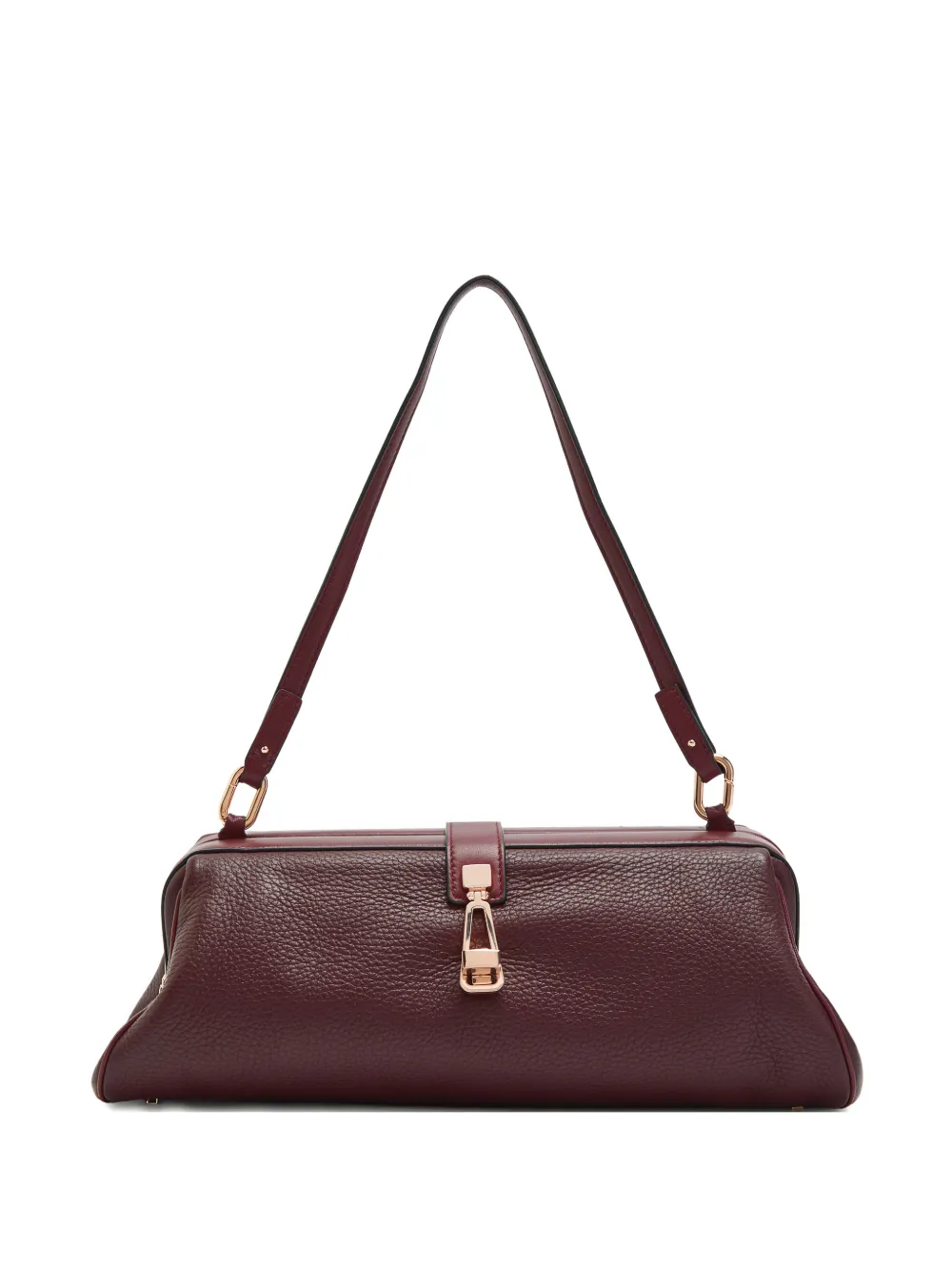 Gabriela Hearst Paola tab detail clutch bag - Rosso