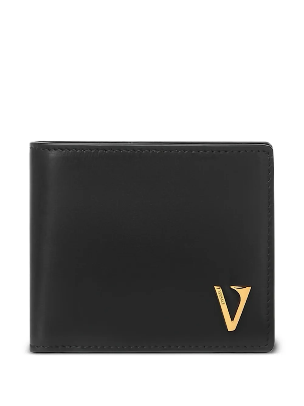 Versace Portafoglio bi-fold VLogo - Nero