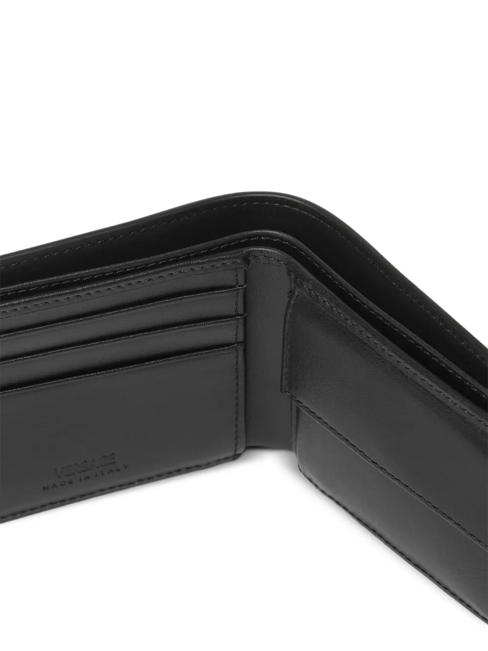  Versace V-logo Bifold Wallet - Black 
