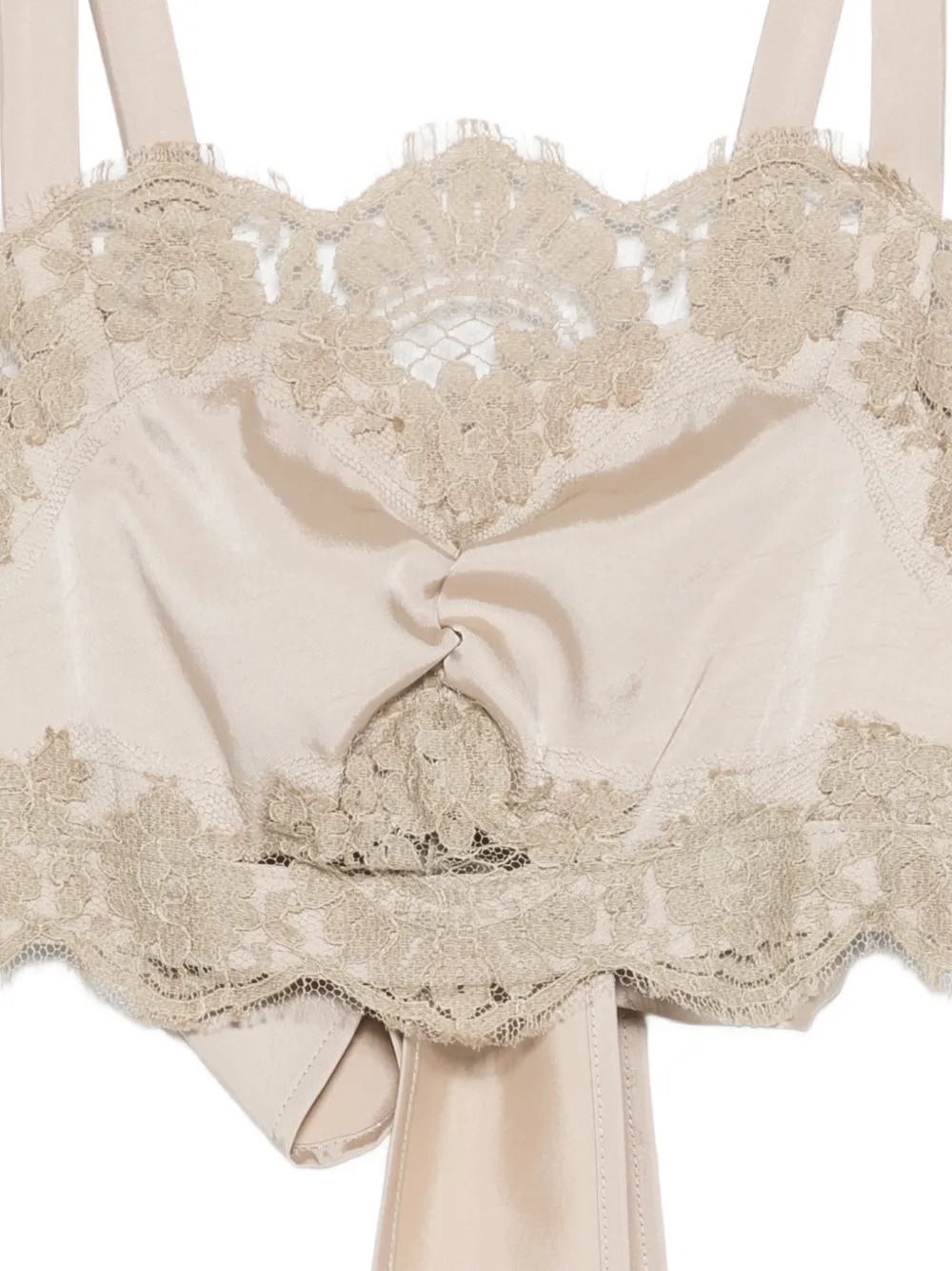  P.a.r.o.s.h. Paky Lace-detail Top - Neutrals 