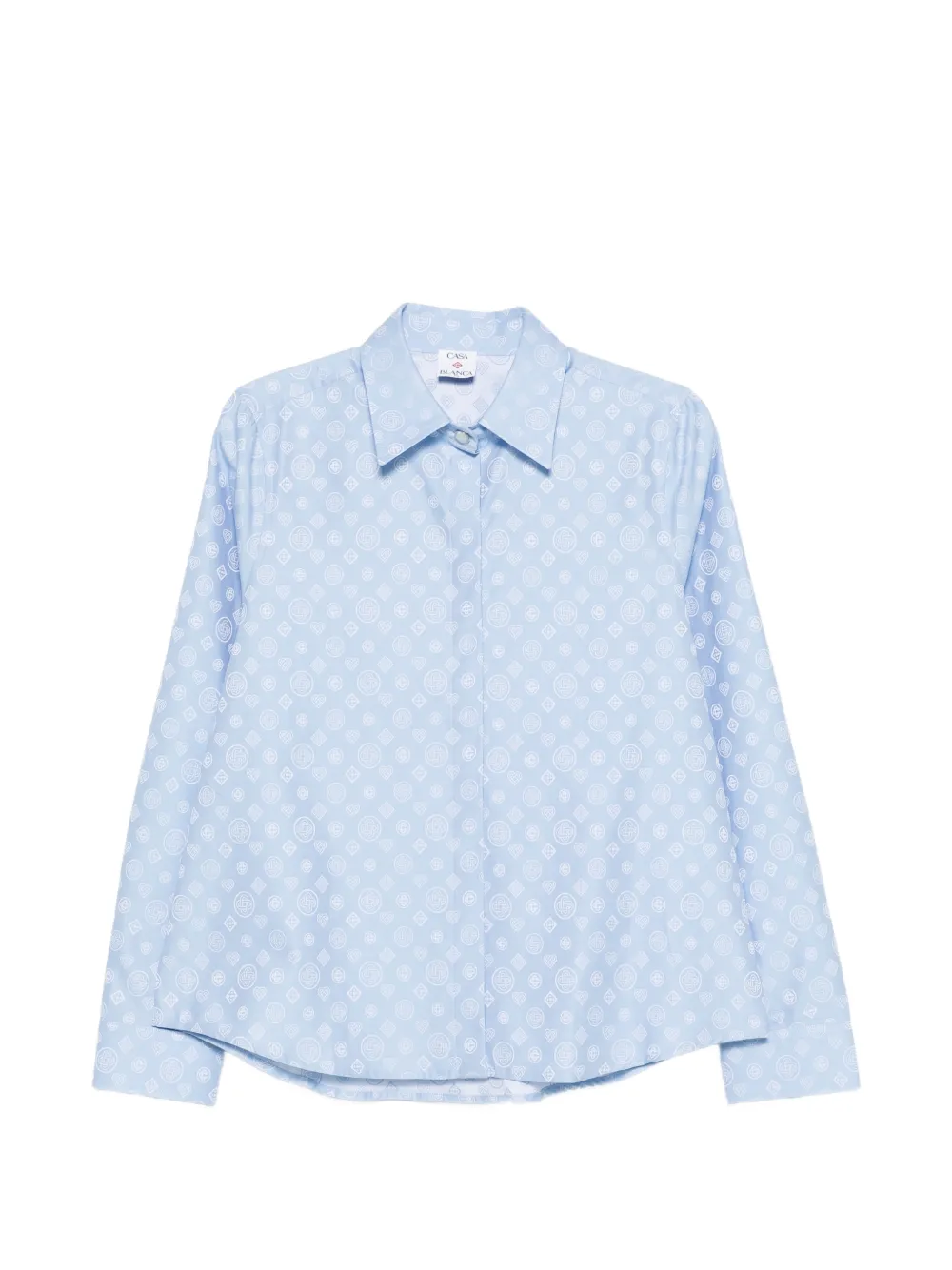 Casablanca monogram-patterned shirt - Blu