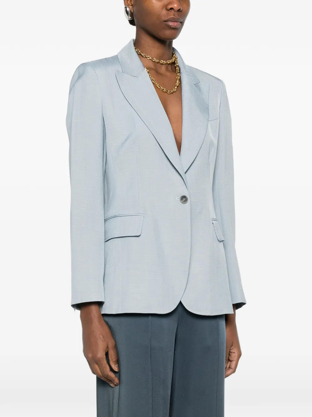 Notched Single-Breasted Blazer