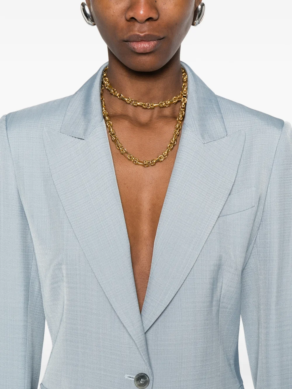 Notched Single-Breasted Blazer
