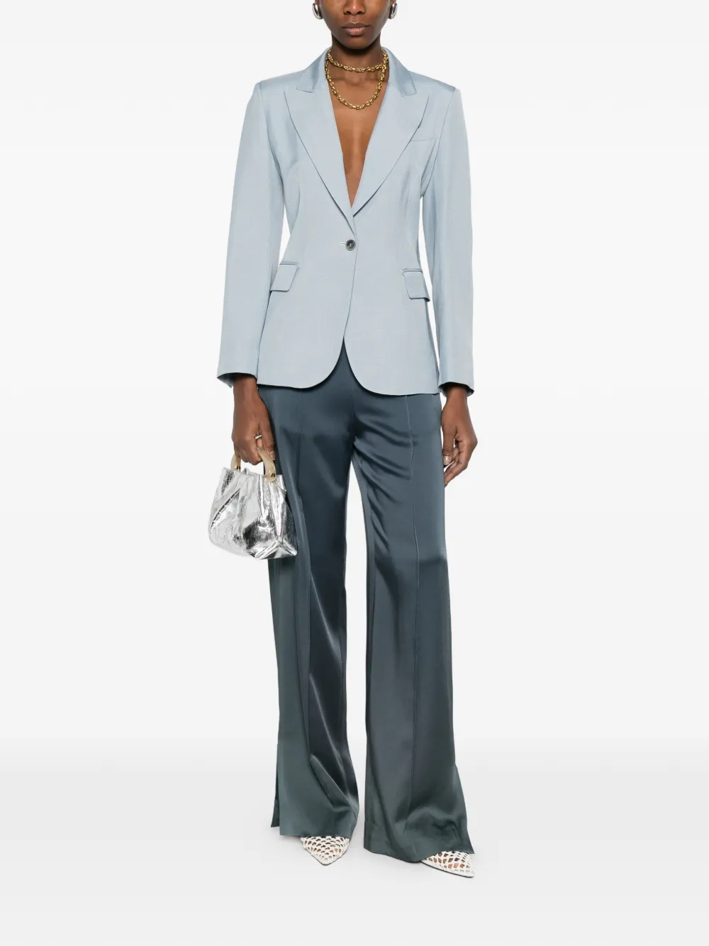 Notched Single-Breasted Blazer