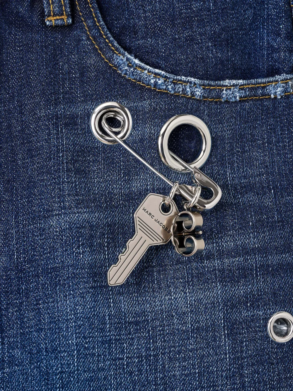  Marc Jacobs Grommet Denim Shorts - Blue 