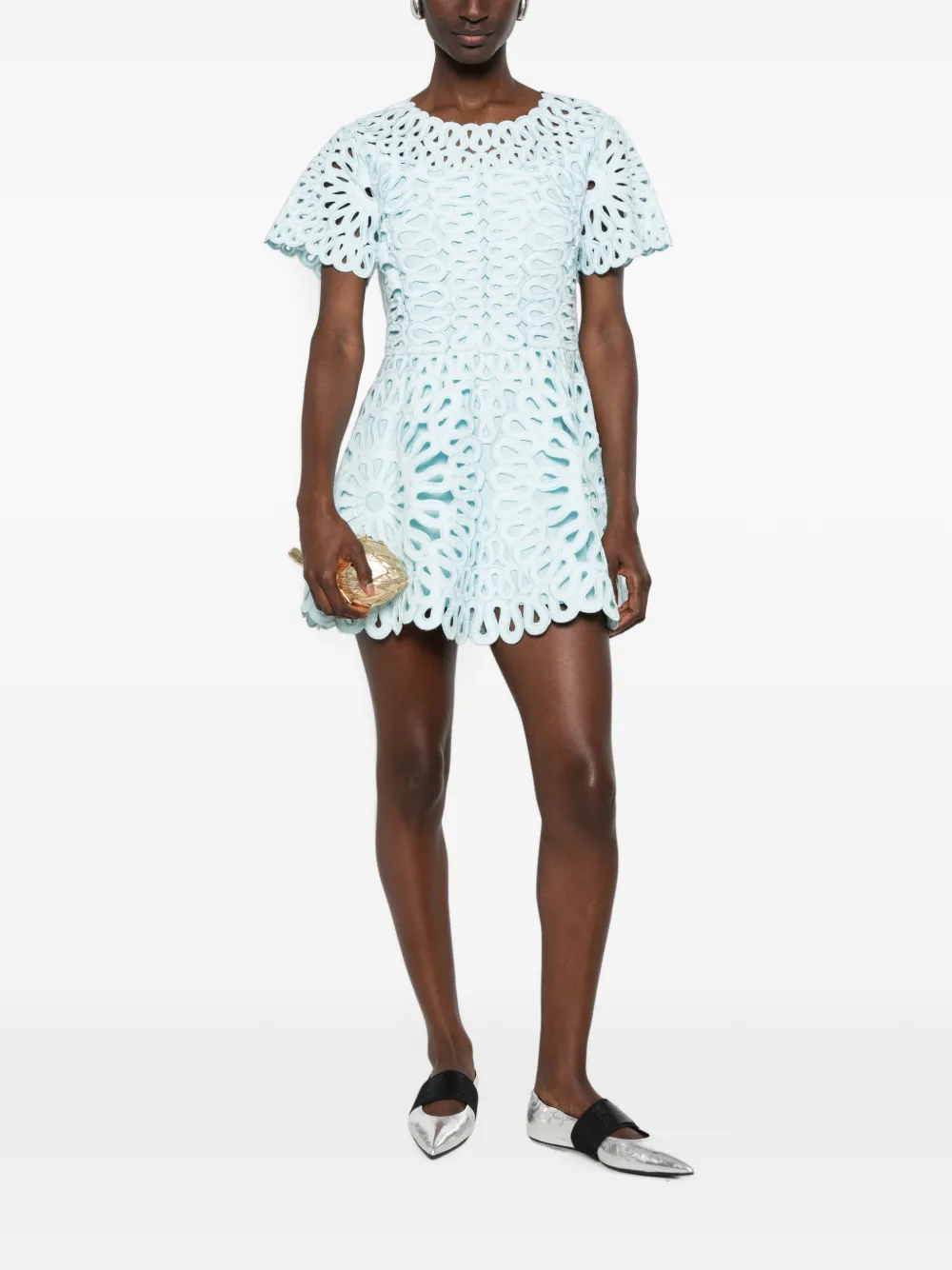Simkhai Emrys Cut-out Mini Dress in Blue, view 2