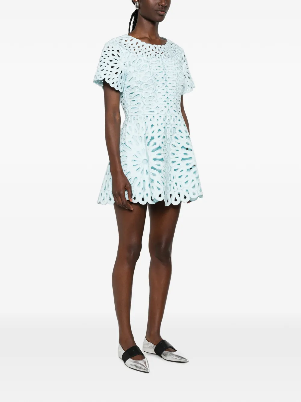 Simkhai Emrys Cut-out Mini Dress in Blue, view 3