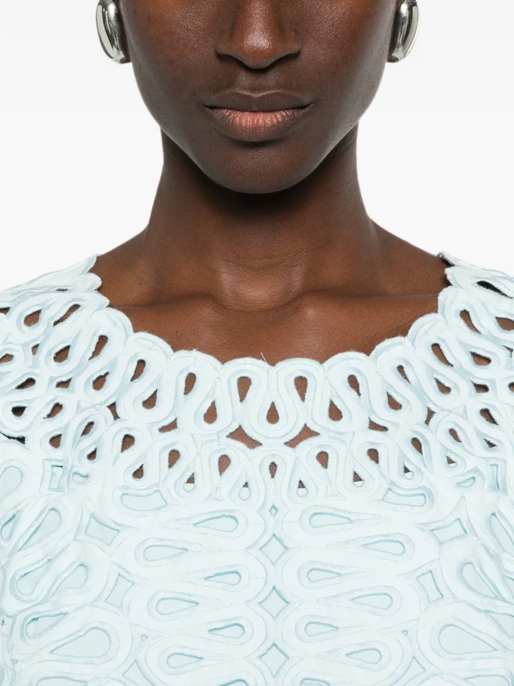 Simkhai Emrys Cut-out Mini Dress in Blue, view 5