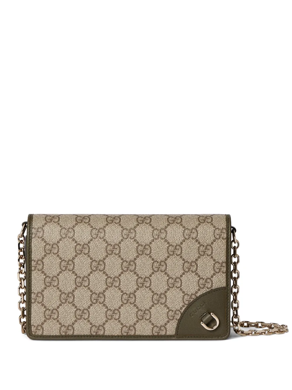 Gucci GG Emblem chain wallet - Nude