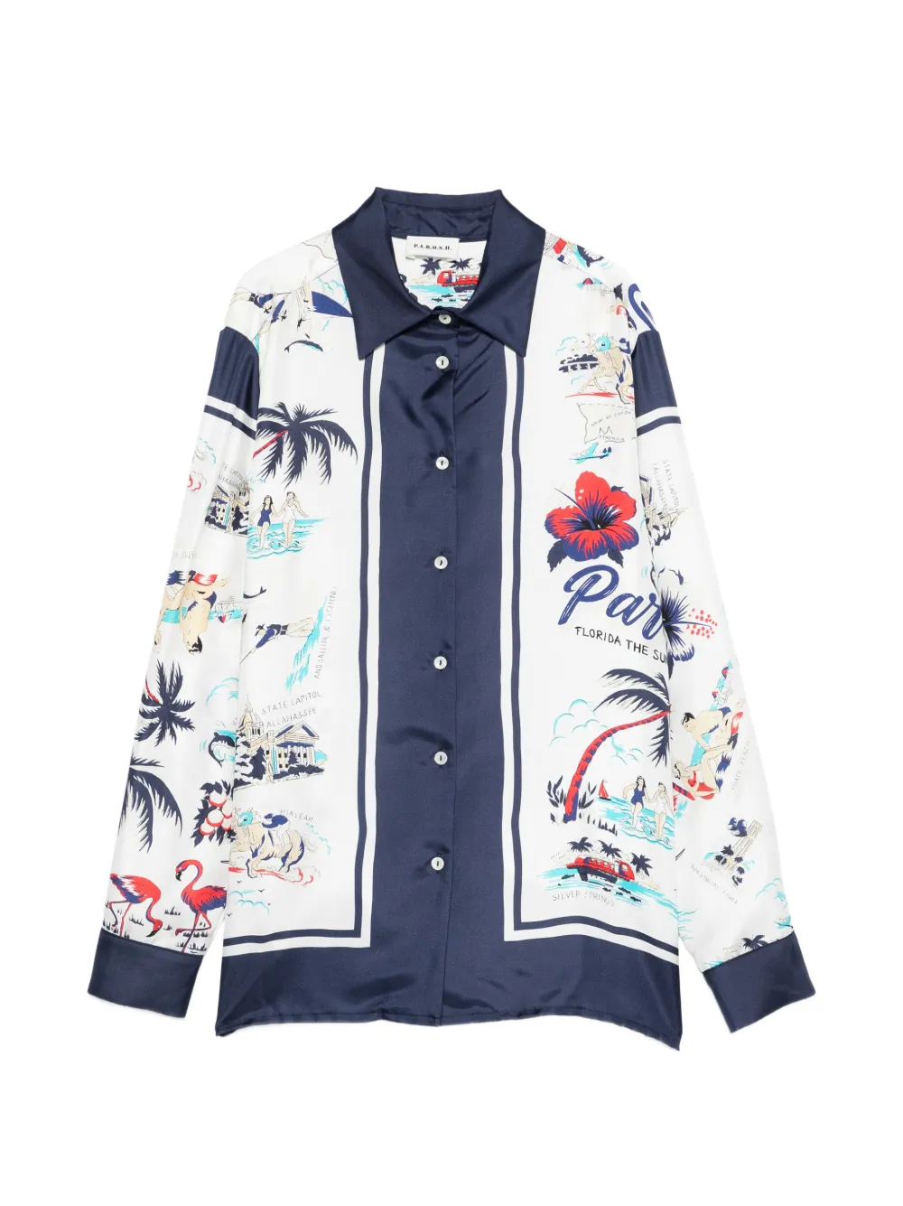 P.A.R.O.S.H. Scard printed shirt - Bianco