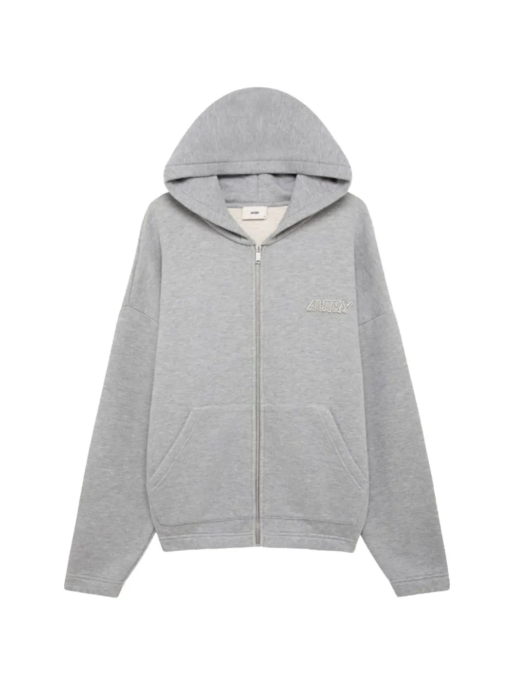 Autry zip-fastening logo-detail hoodie - Grigio
