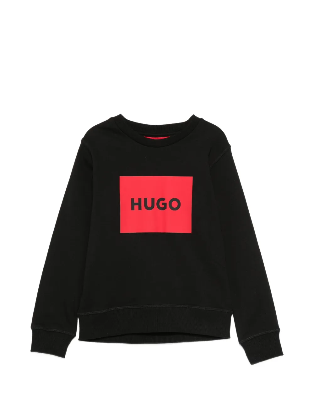 HUGO KIDS logo-print sweatshirt - Nero