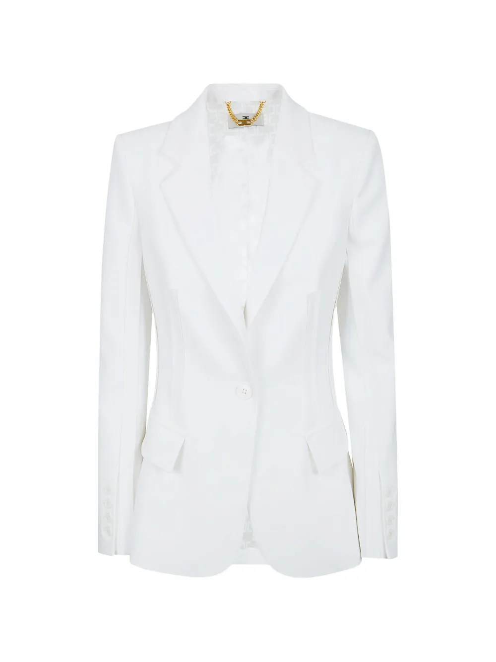 Elisabetta Franchi single-button blazer - Bianco