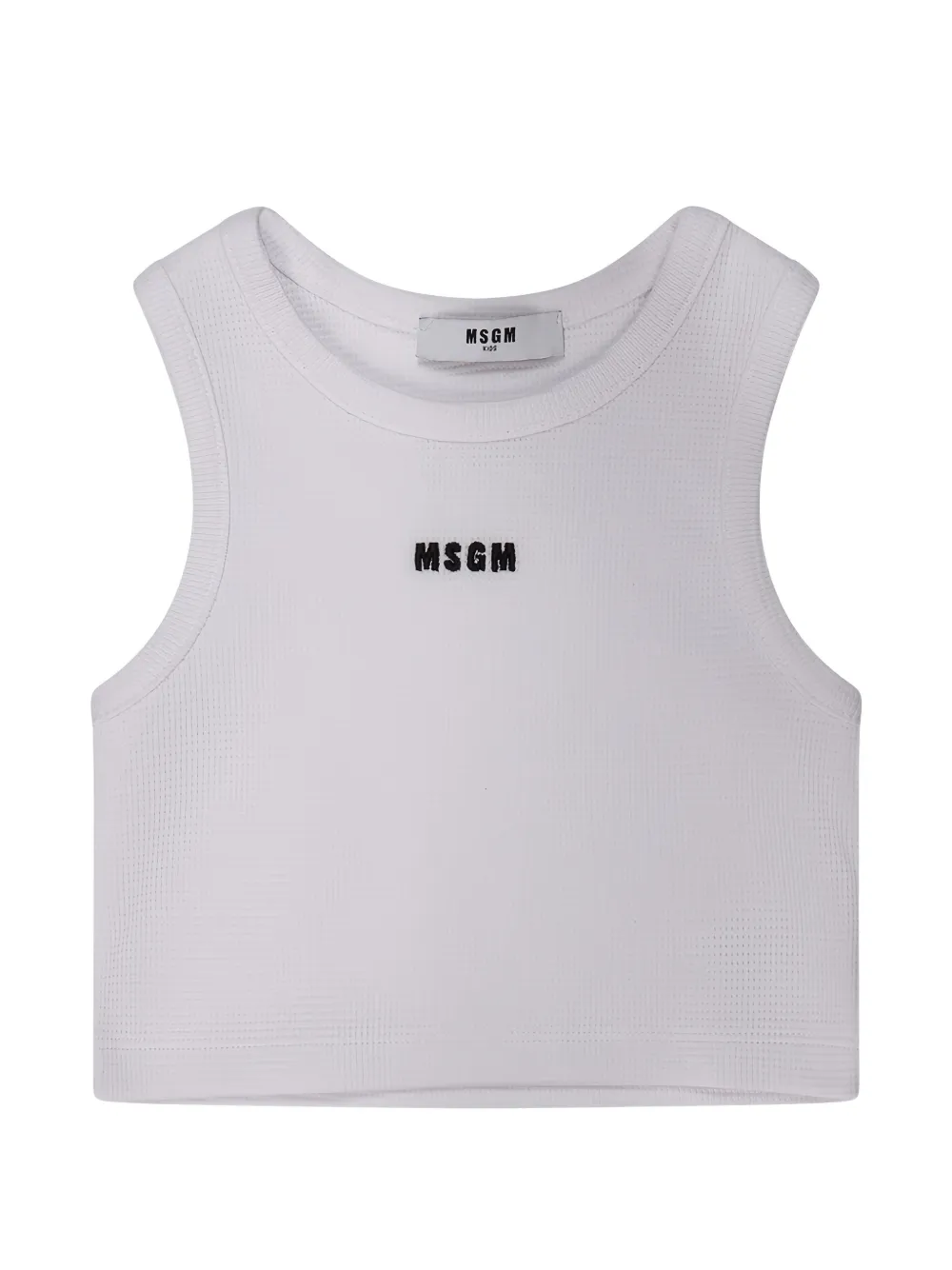 MSGM Kids ribbed tank top - Bianco