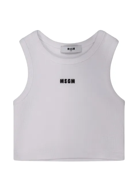 MSGM Kids ribbed tank top