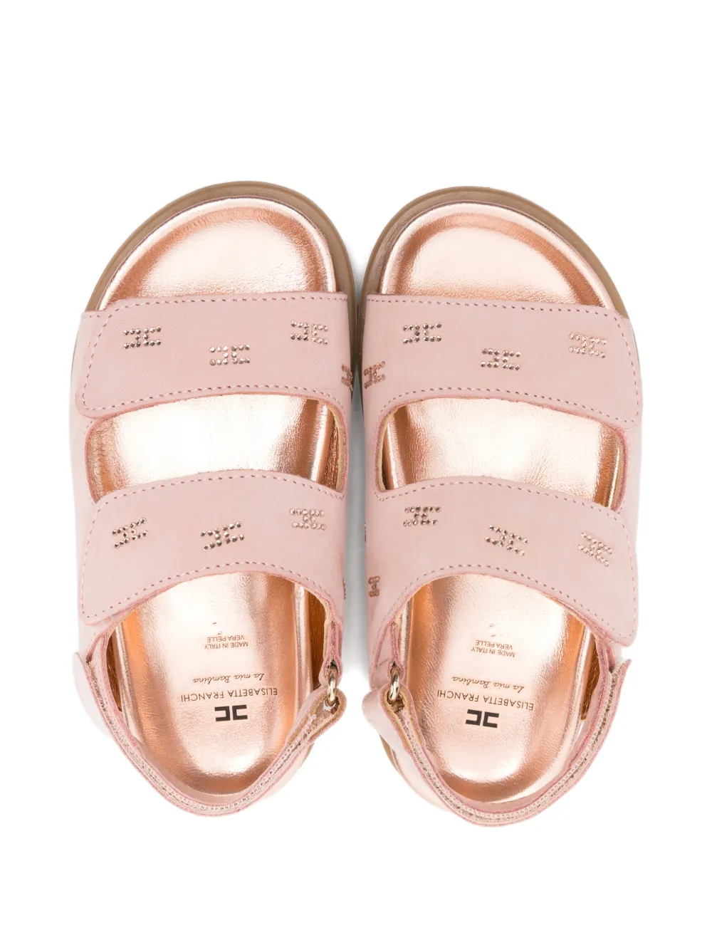 Elisabetta Franchi La Mia Bambina logo-embellishment sandals Roze