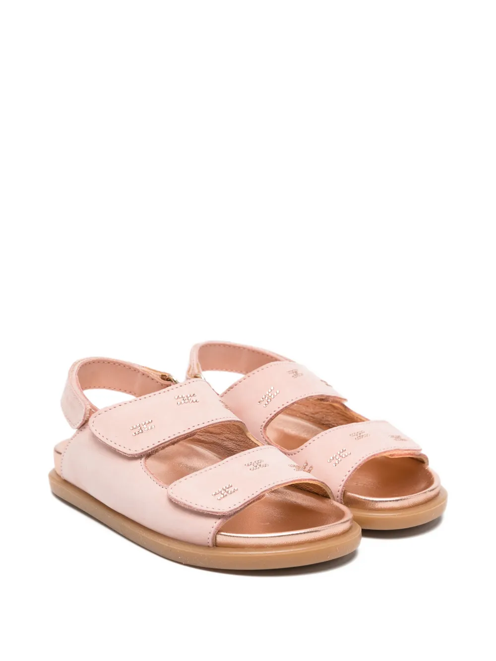 Elisabetta Franchi La Mia Bambina logo-embellishment sandals - Rosa