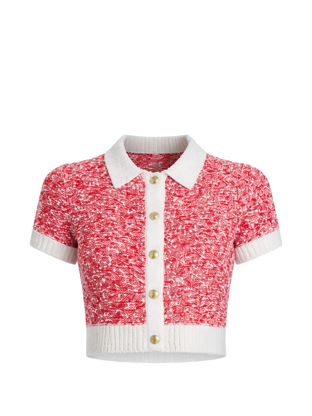 Cinq A Sept cropped collared cardigan - Rosso