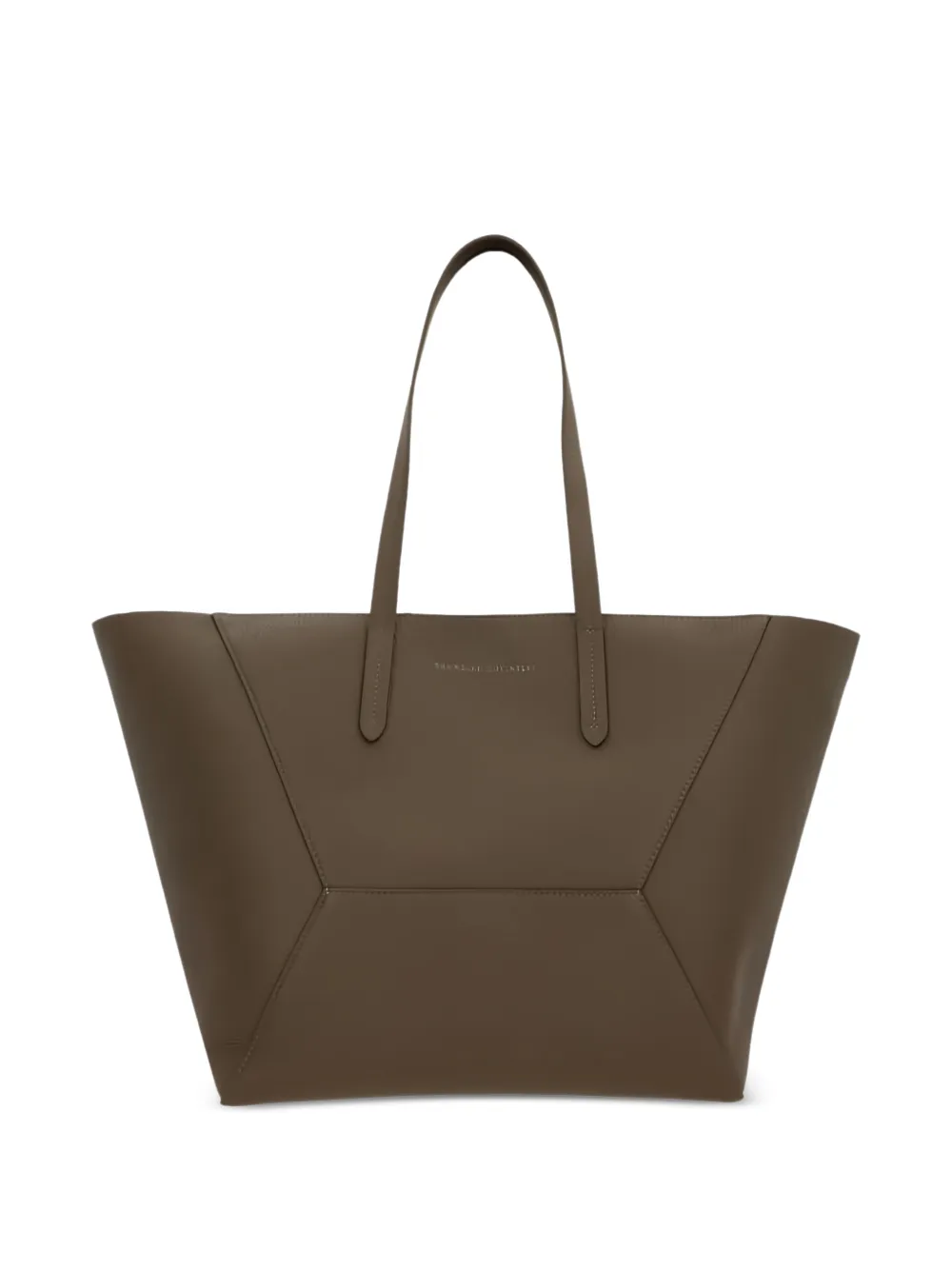 Brunello Cucinelli geometric panels tote bag - Marrone