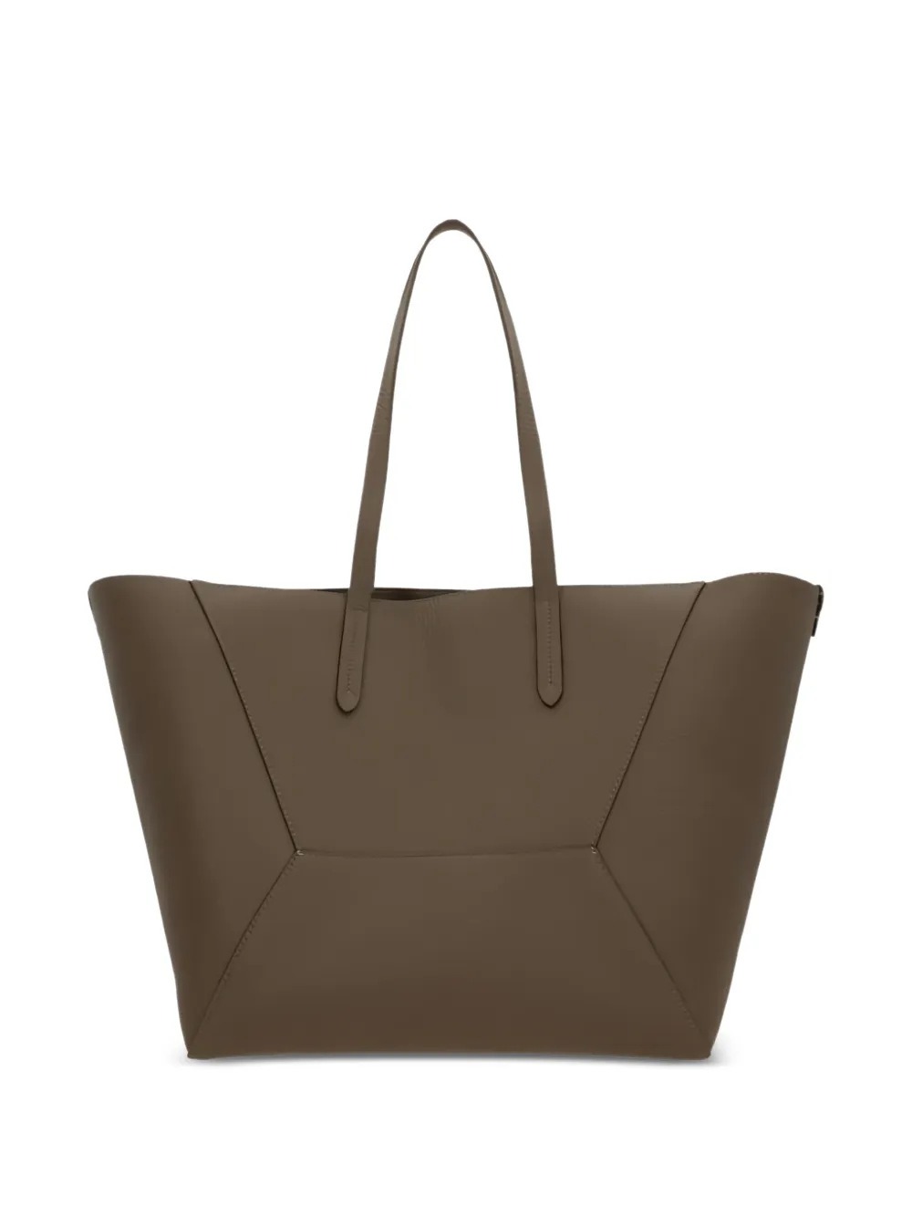 Brunello Cucinelli Schoudertas met logo Bruin