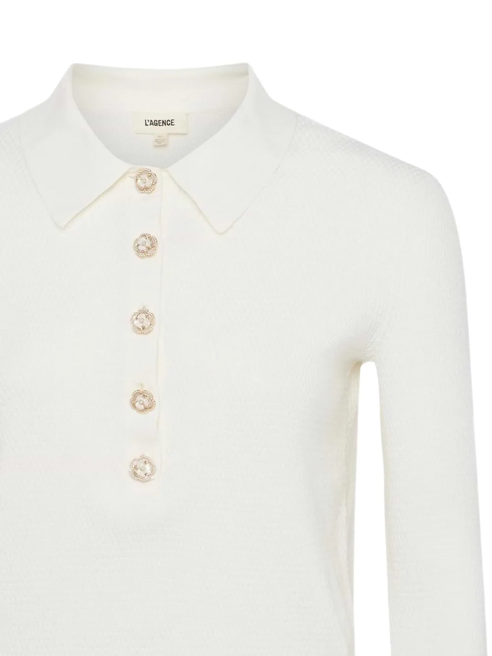  L'agence Buttoned Knitwear - White 