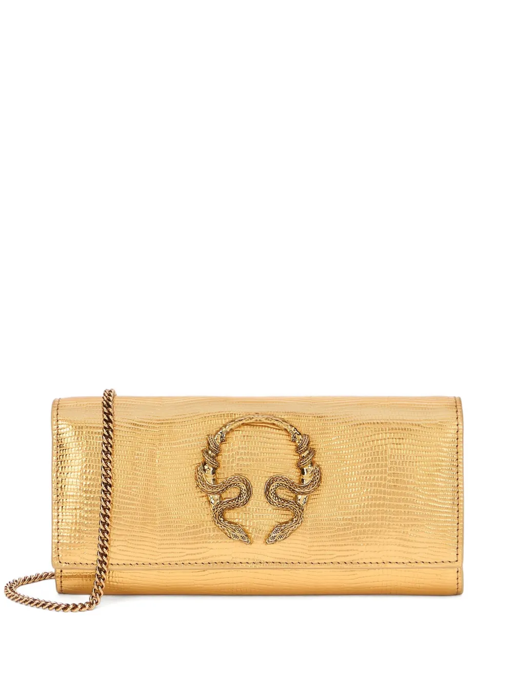 Roberto Cavalli Serpentine chain wallet - Oro