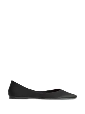 Saint Laurent アーモンドトゥ フラットシューズ | ブラック | FARFETCH JP