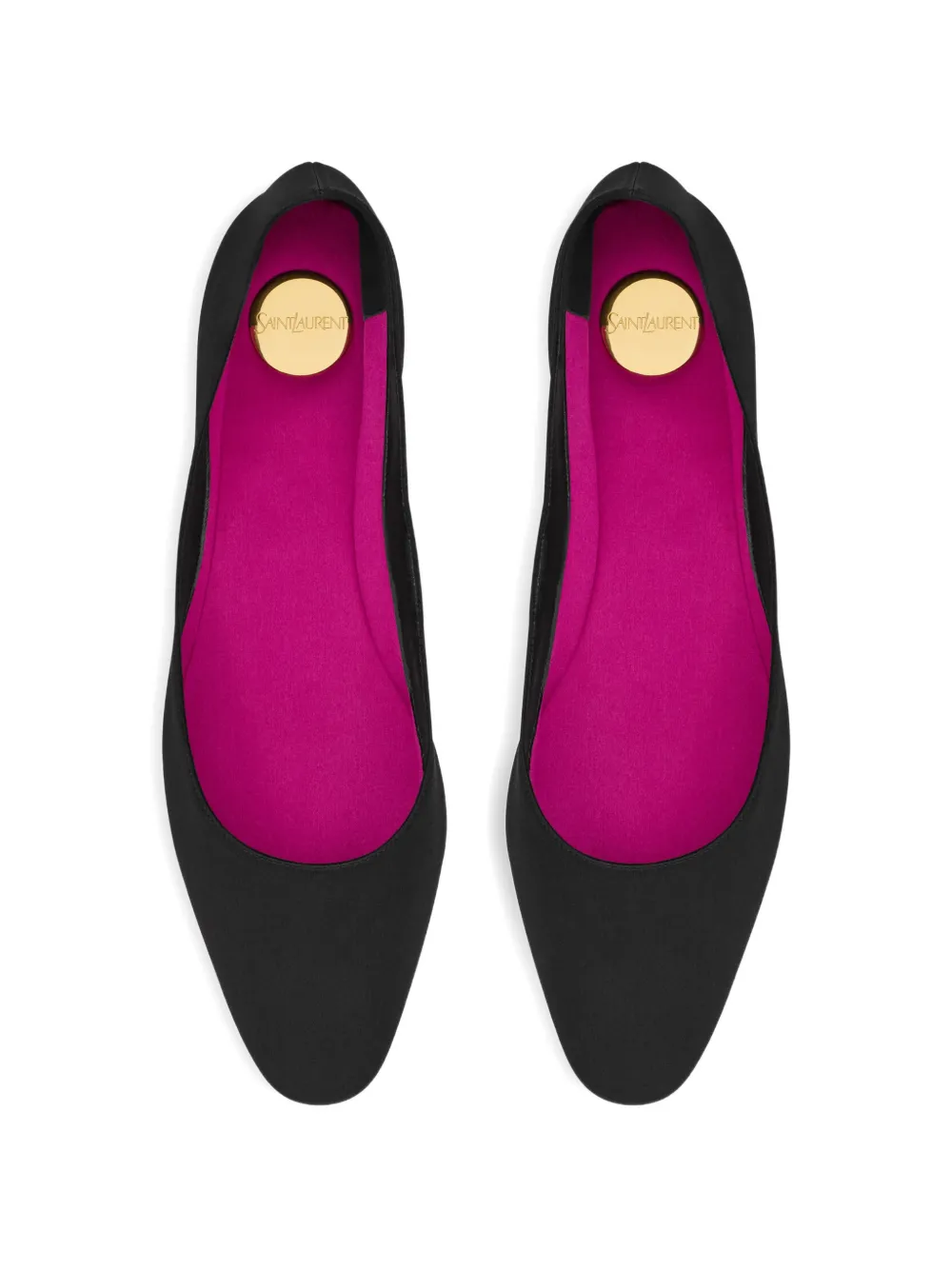 Saint Laurent LOU pointed ballet flat Zwart