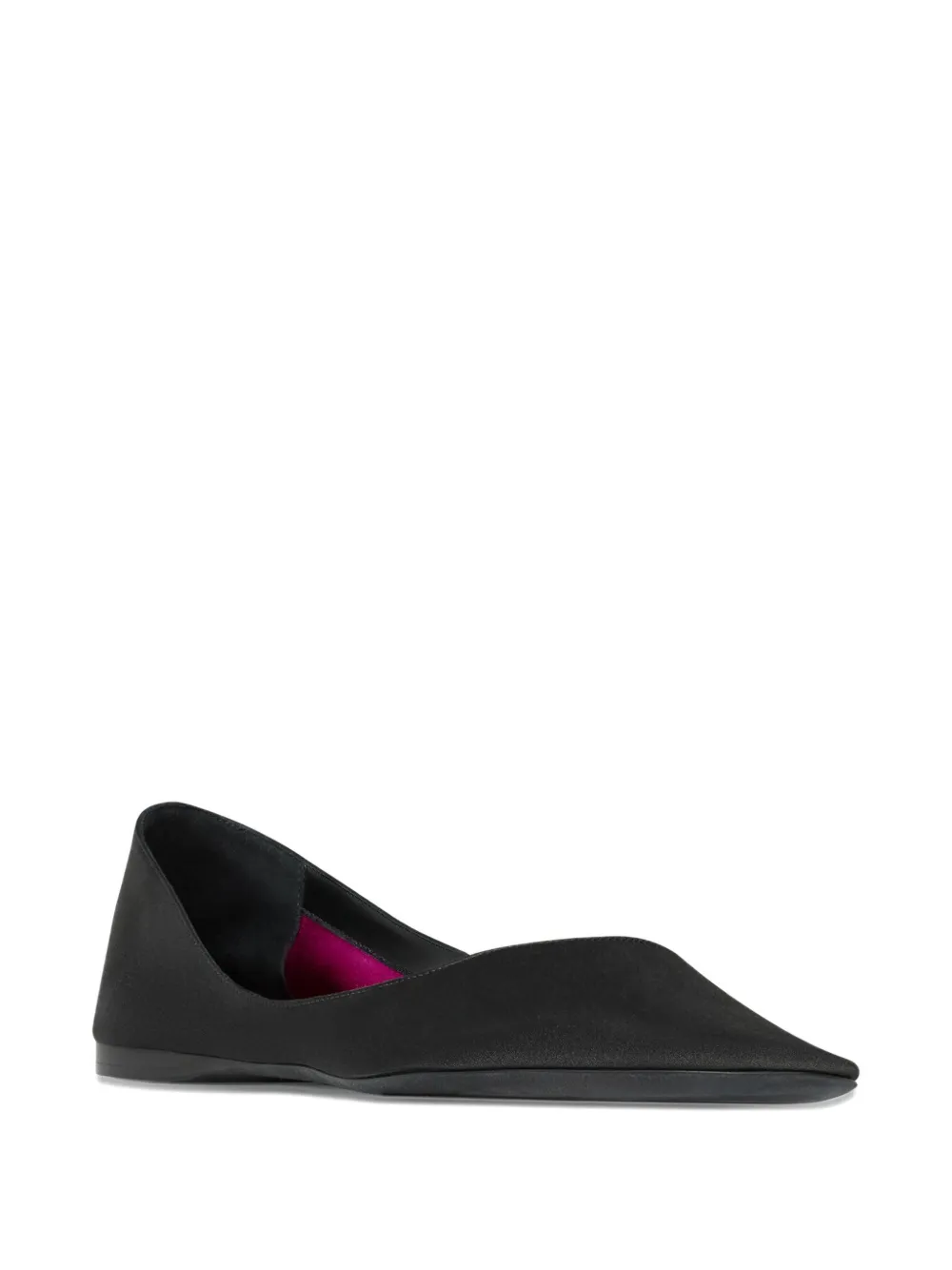 Saint Laurent LOU pointed ballet flat Zwart