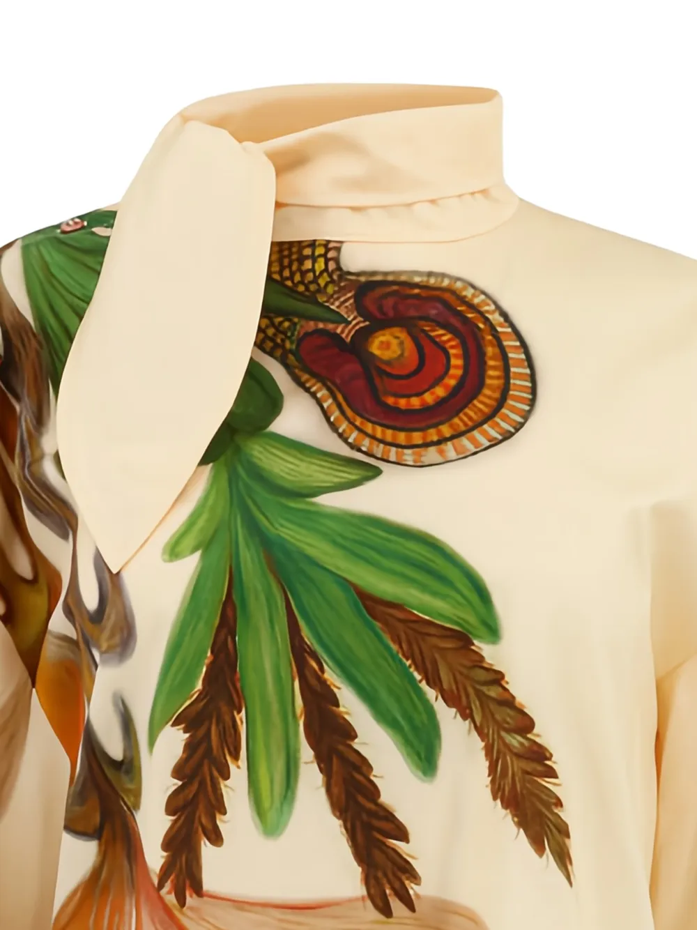  Ulla Johnson Floral-print Tie Blouse - Neutrals 