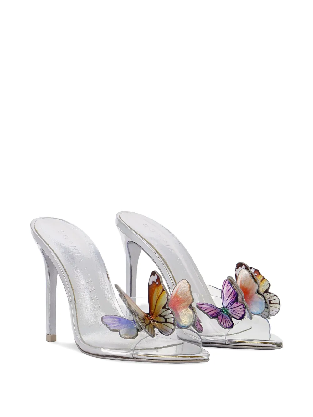 Sophia Webster Vanessa butterfly-embellished mules Wit