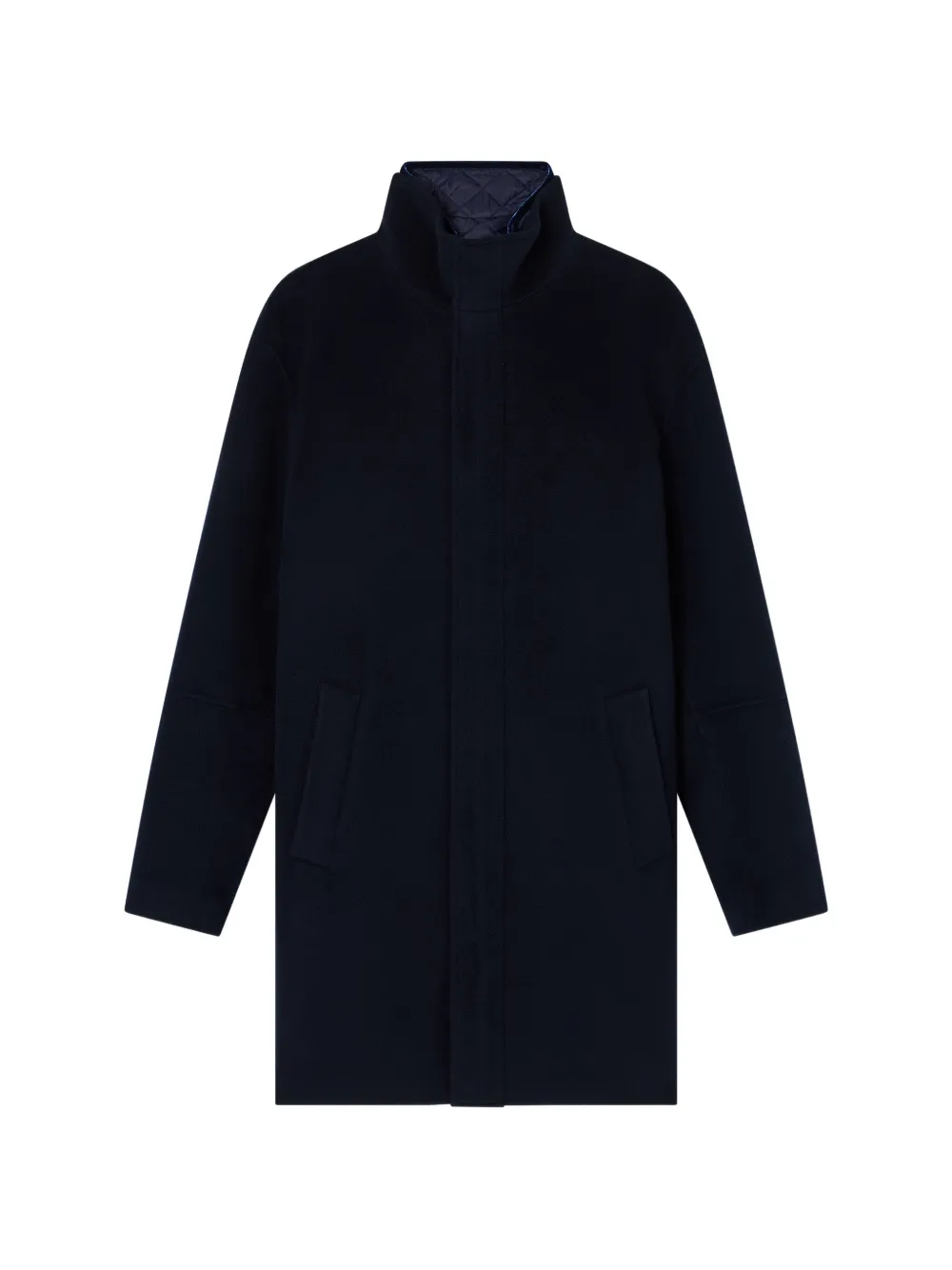 Emporio Armani high-neck coat - Blu