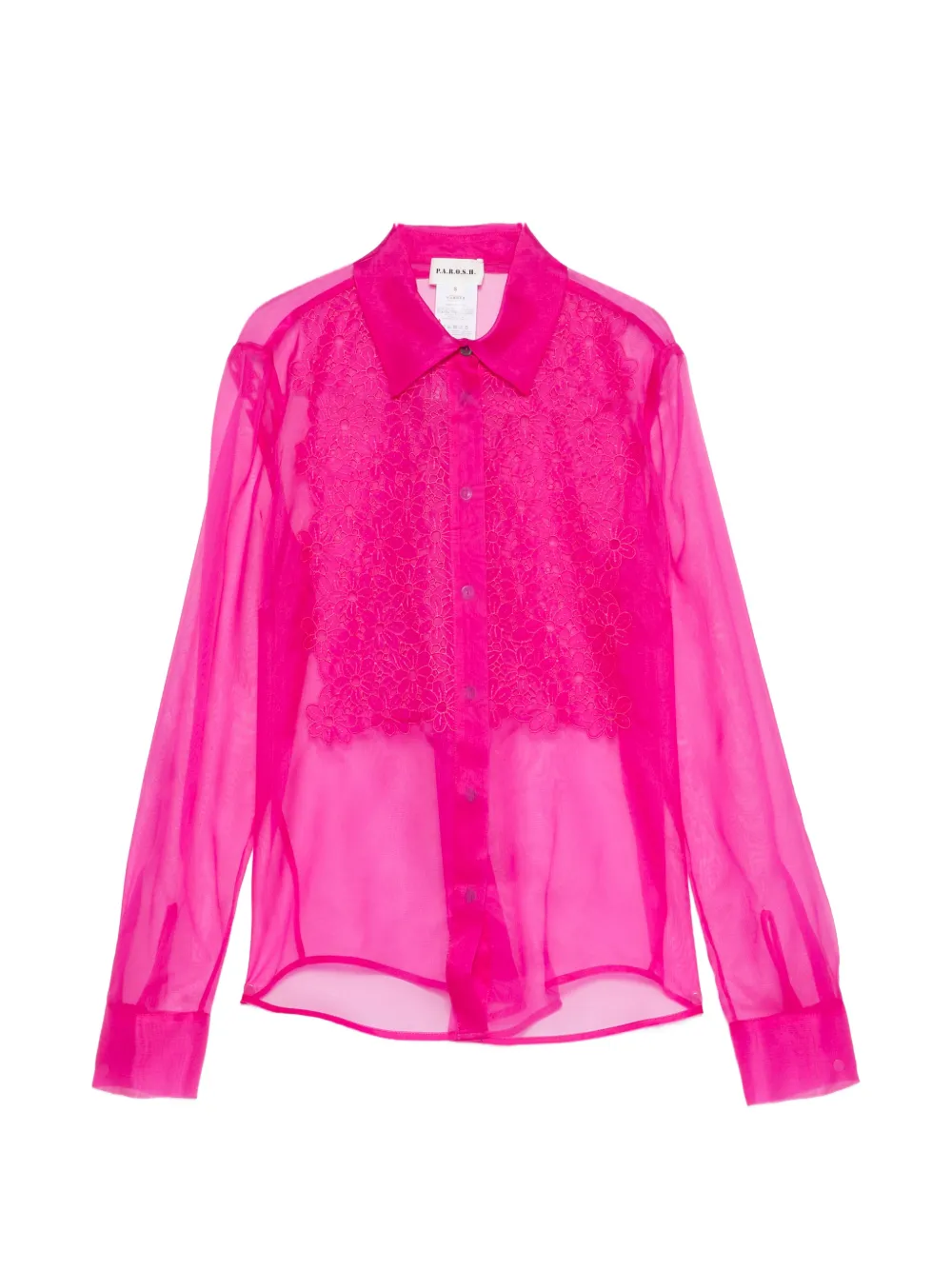 P.A.R.O.S.H. Shake floral-embroidered shirt - Rosa