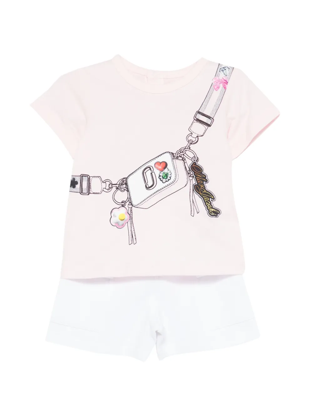 Marc Jacobs Kids white shorts sets - Rosa