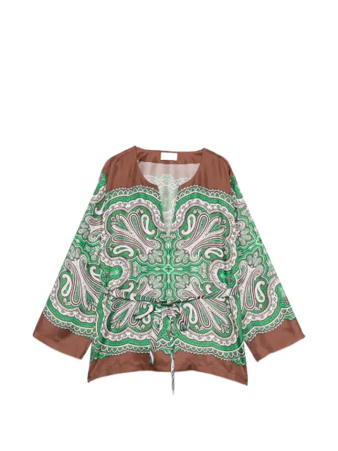 P.A.R.O.S.H. Skindy paisley tie-waist blouse