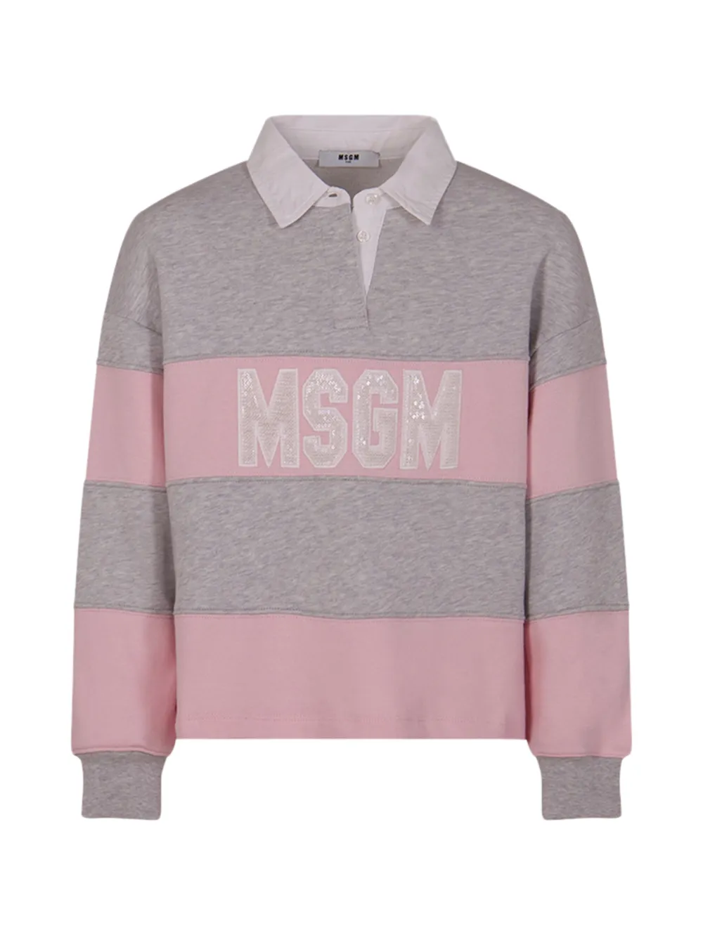 MSGM Kids striped sweatshirt - Grigio